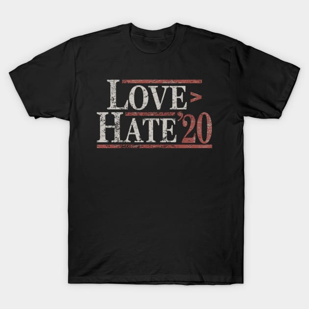 Love Over Hate T-Shirt by Etopix